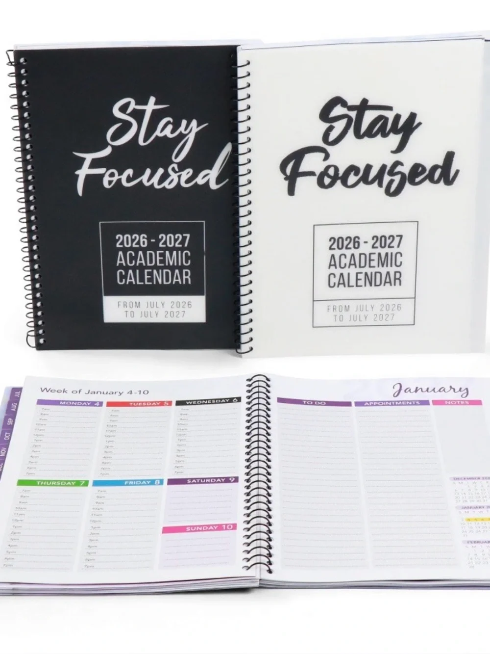 The 26-27 Academic Calendar color Coded Calendar Bundle - pack of 3 bold dates
